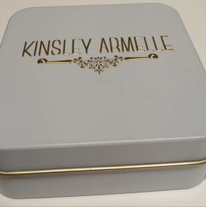 KINGSLEY ARMELLE GOLD BLUSH DRUSY DROP EARRINGS